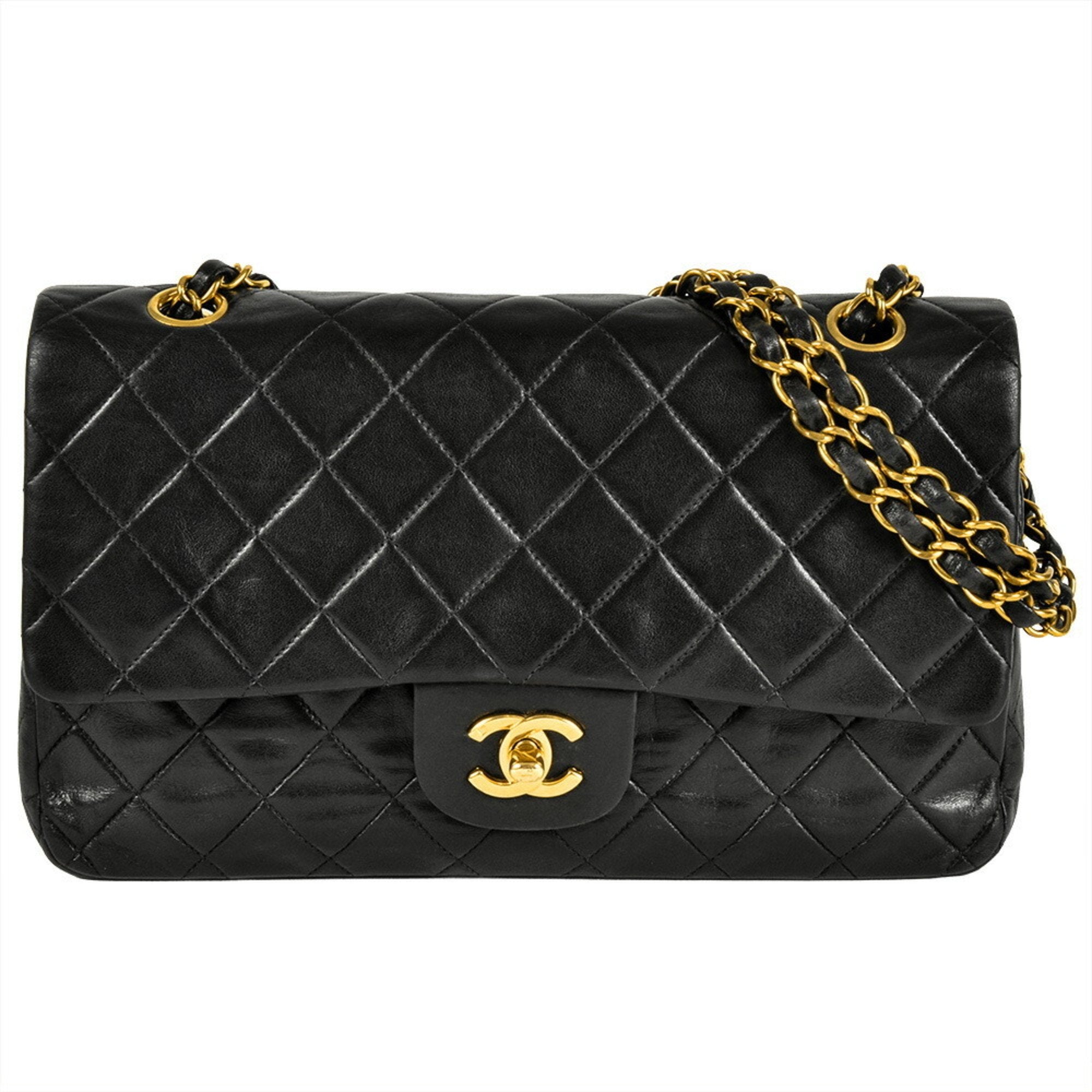 Vintage Classic Double Flap Bag Quilted Lambskin Medium