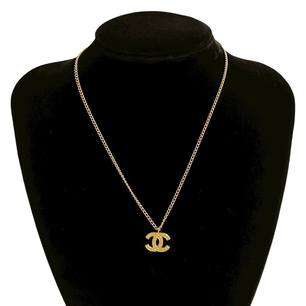 CC Logo Pendant Necklace Metal