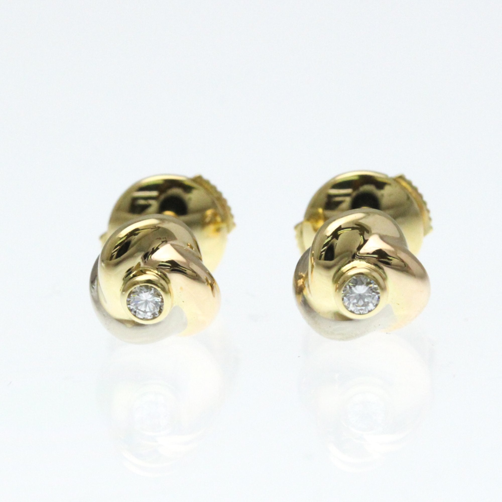 Trinity Earrings 18K Tricolor Gold