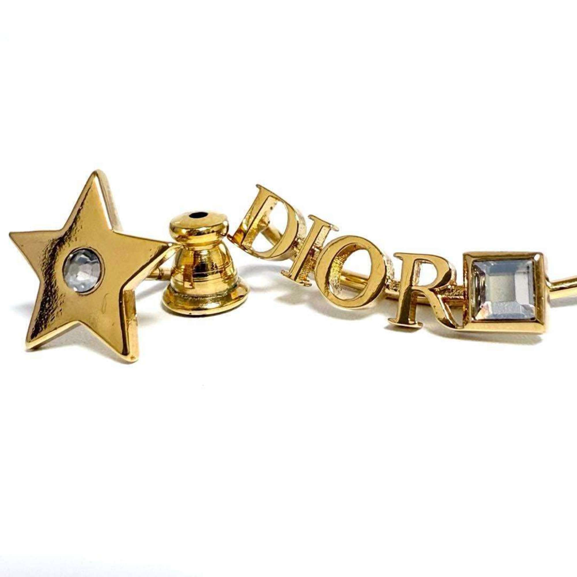Earrings Metal and Rhinestone