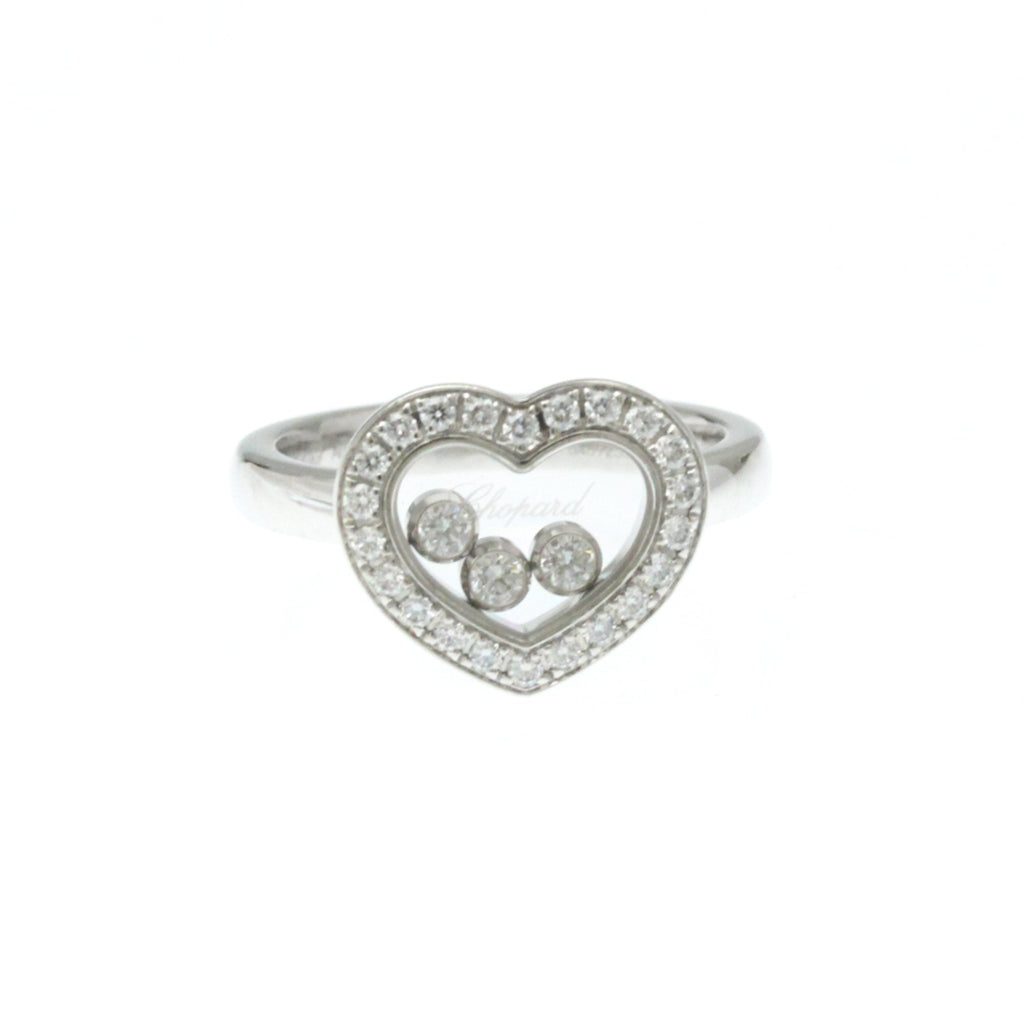 Happy Diamonds Band Ring 18K White Gold with Diamond