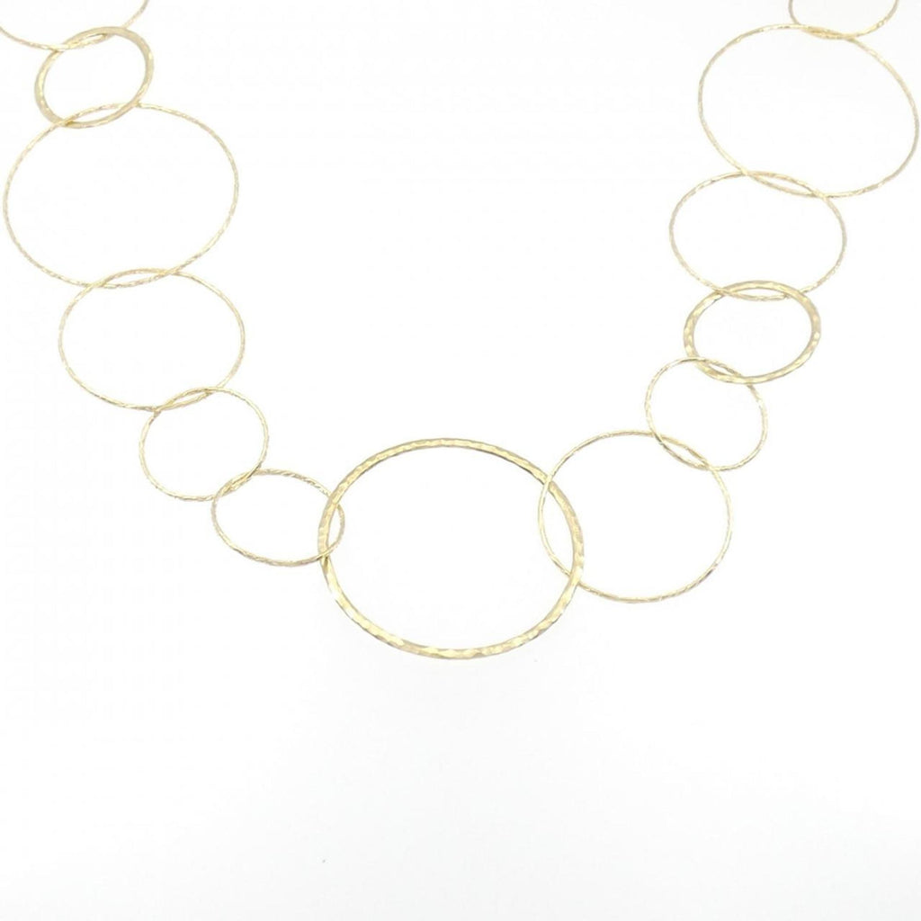 Hamard Circle Pendant Necklace 18K Yellow Gold