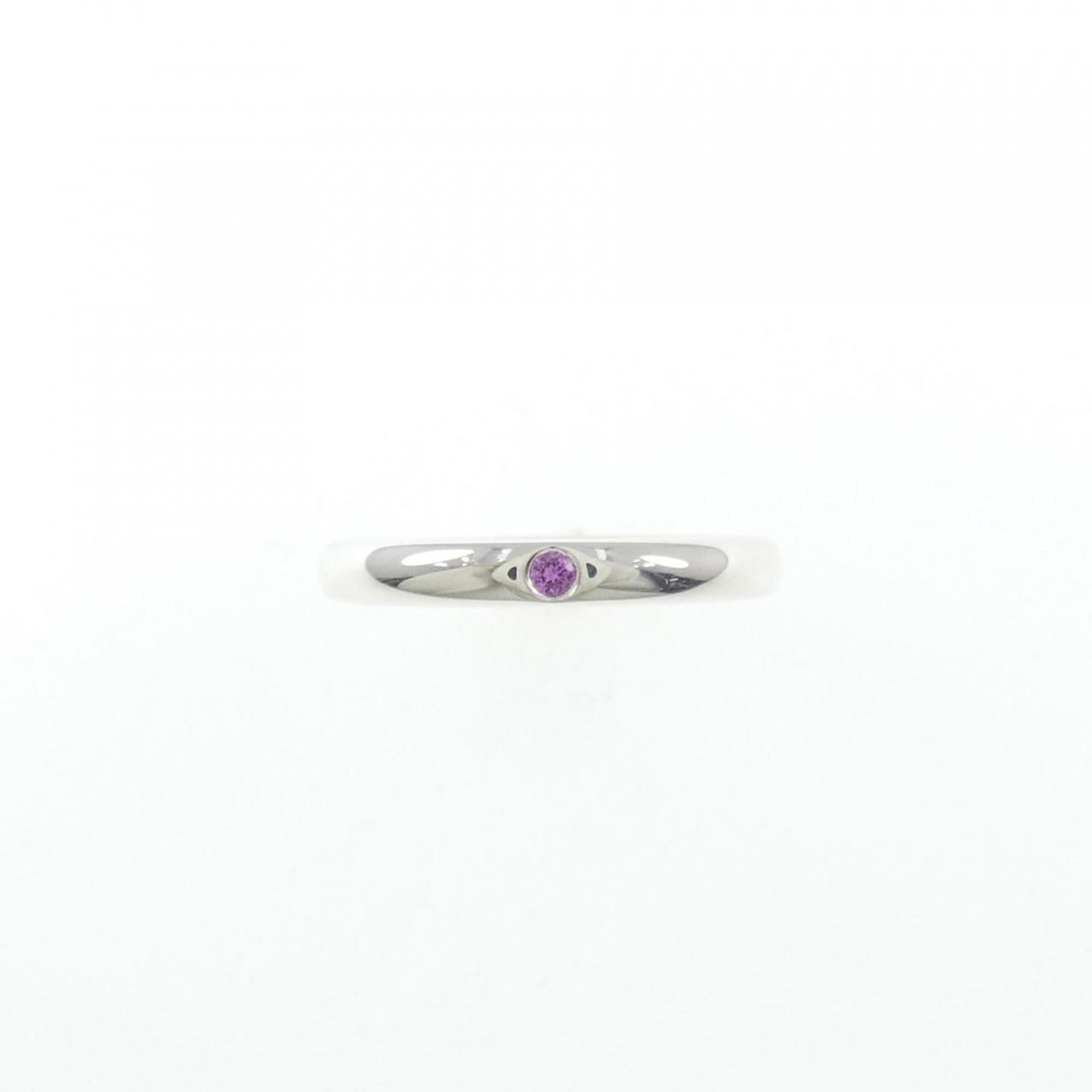 Band Ring Sterling Silver With Sapphire