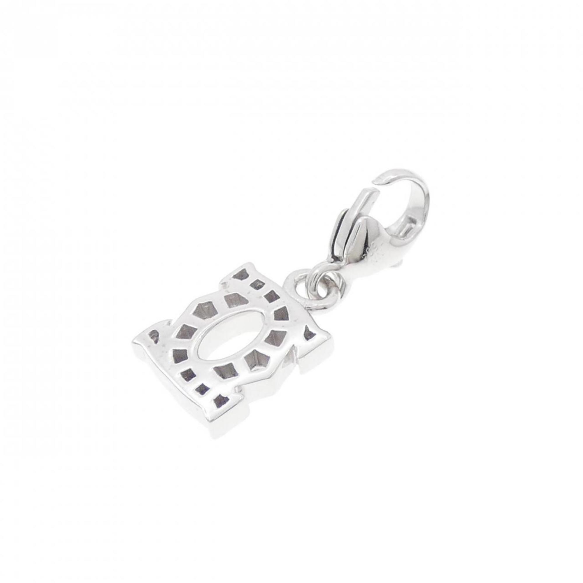 2C Baby Charm Necklace 18K White Gold with Diamond
