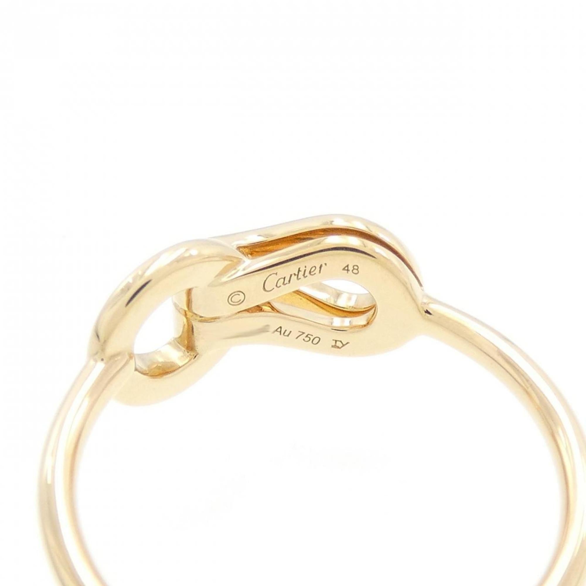 Agraffe Ring 18K Rose Gold and Diamond