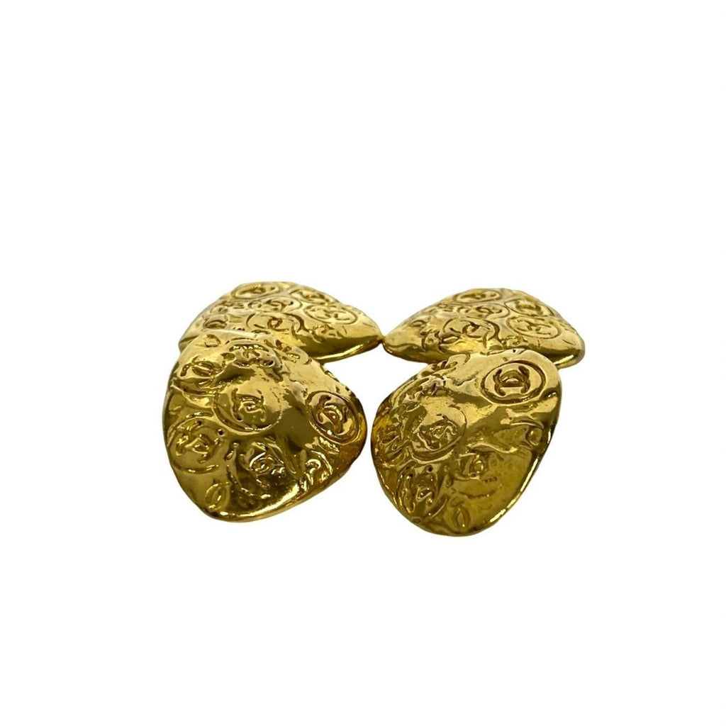 CC Logo Earrings Metal Gold-Tone Metal