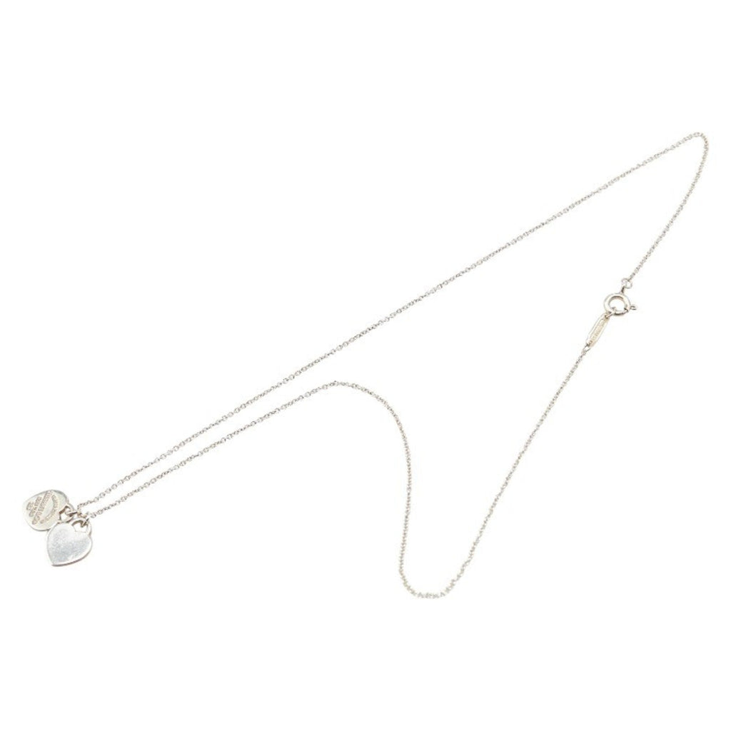 Double Heart Pendant Necklace Sterling Silver