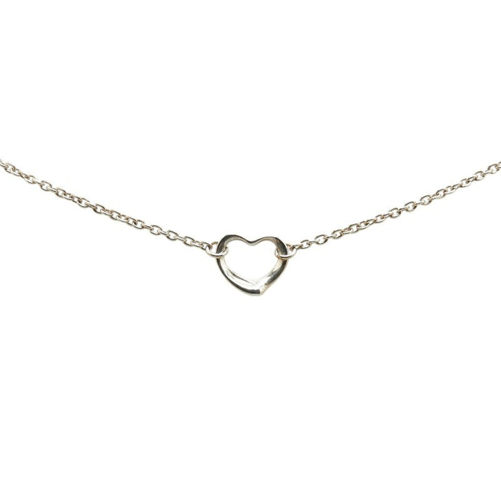 Open Heart Pendant Necklace Sterling Silver 10.2mm