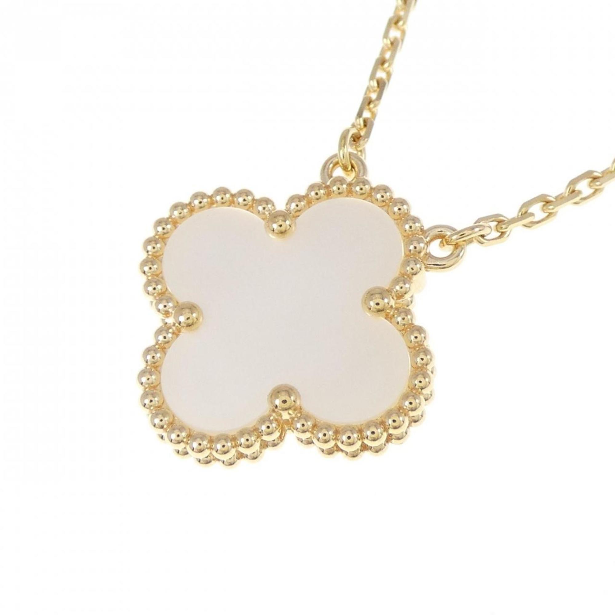 Vintage Alhambra Pendant Necklace 18K Yellow Gold