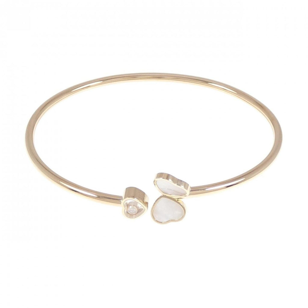 Happy Heart Wing Bangle 18K Rose Gold With Diamond and Mother of Pearl Bracelet
