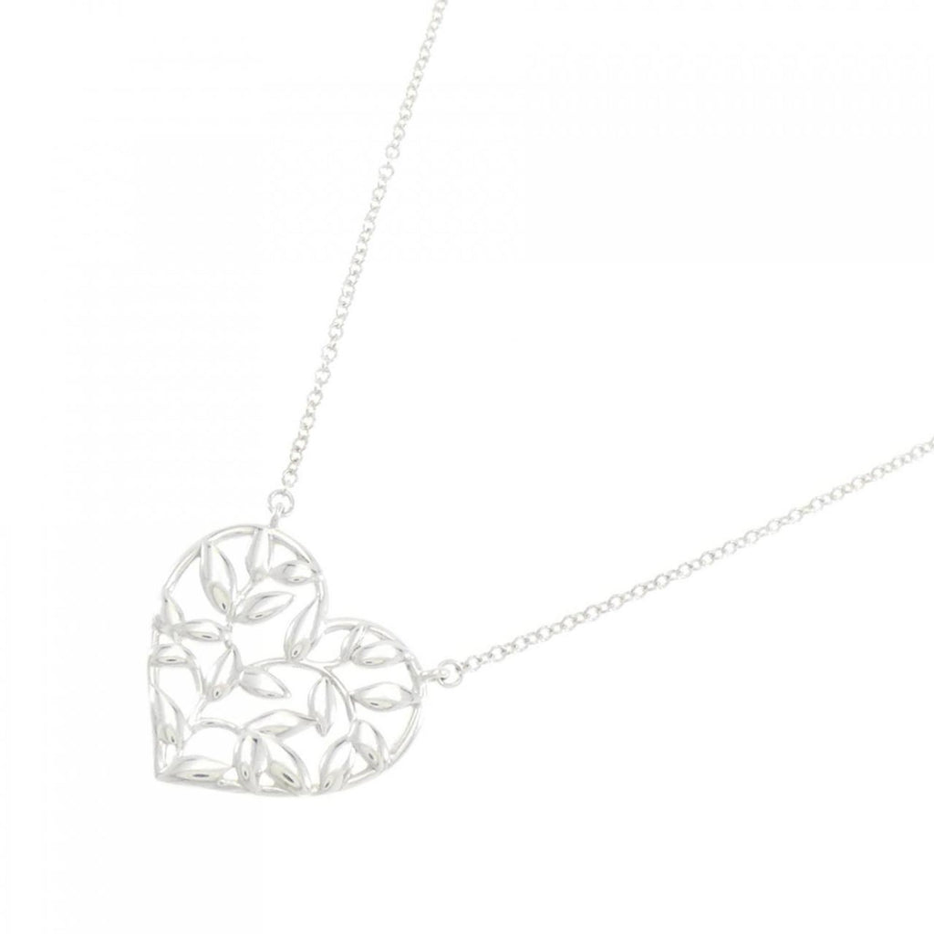 Olive Leaf Pendant Necklace Sterling Silver