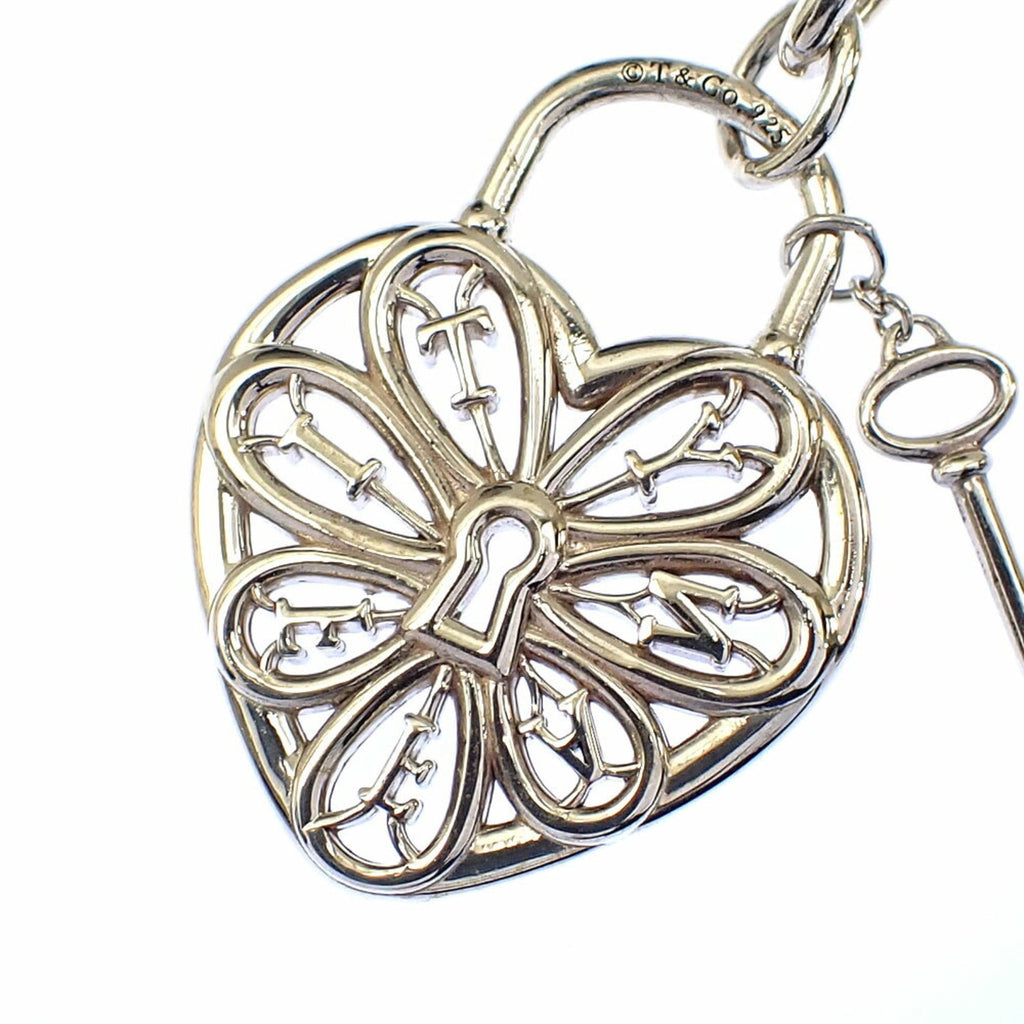 Filigree Heart Key Bracelet Sterling Silver