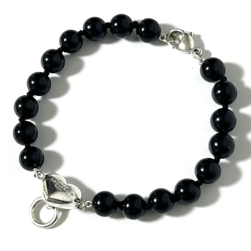 Door Knocker Bracelet Sterling Silver with Onyx