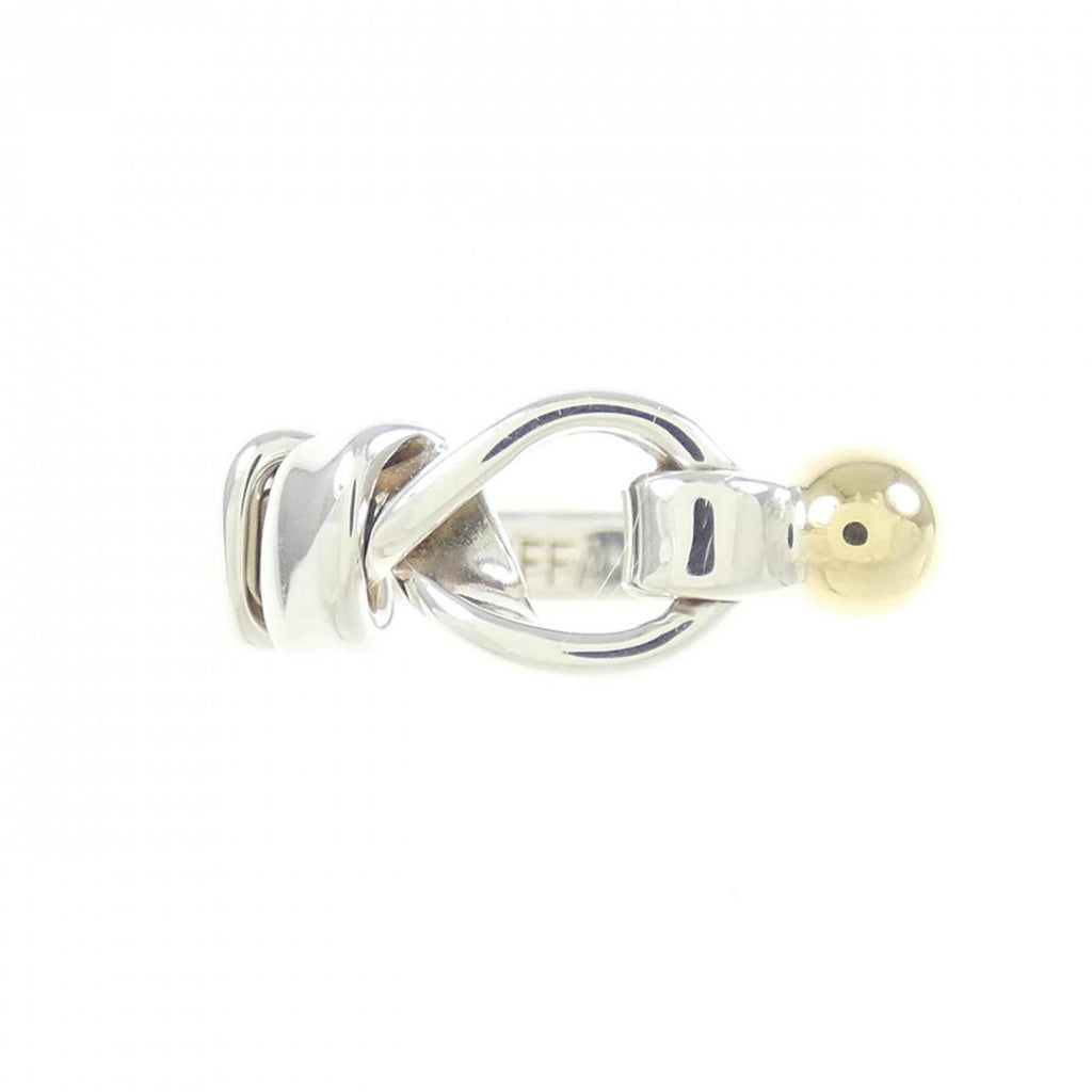 Flatwire Love Knot Ring Sterling Silver and 18K Yellow Gold