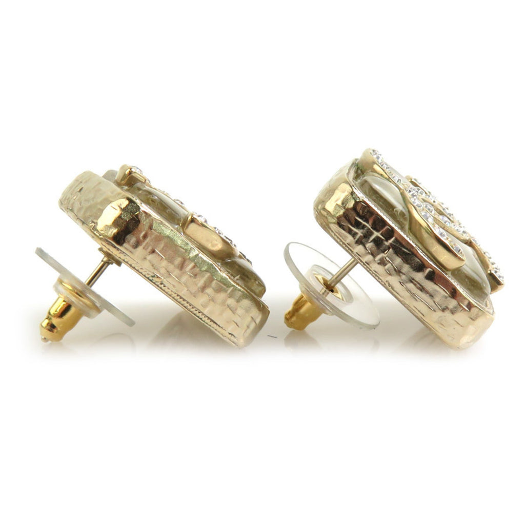 CC Logo Earrings Gold-Tone Metal Gold-Tone Metal