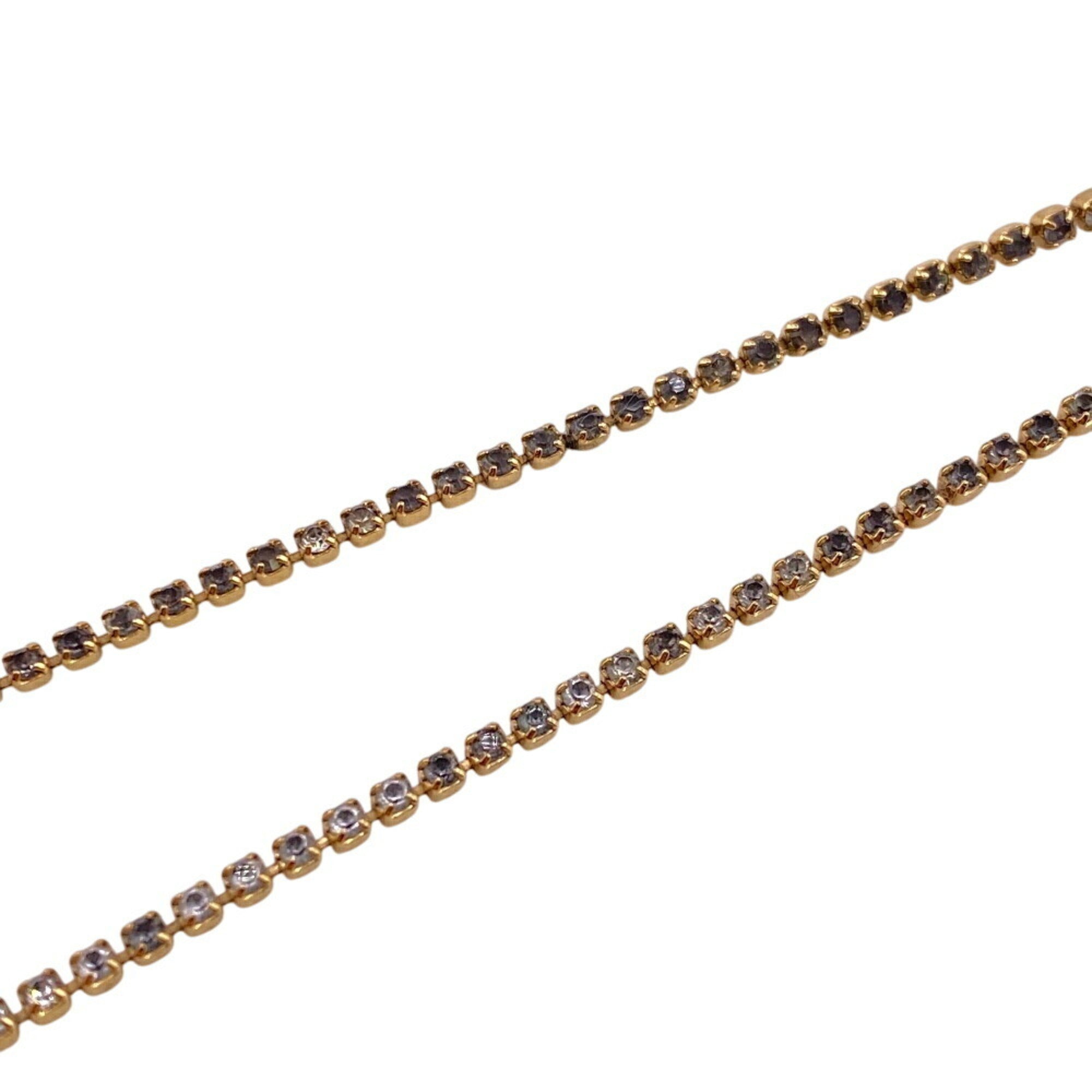 Sparkle Triomphe Pendant Necklace Metal and Rhinestone Gold
