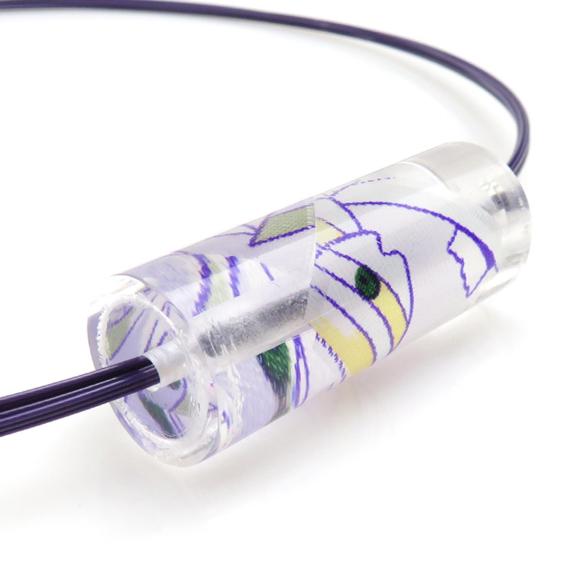 Pendant Necklace Resin Purple