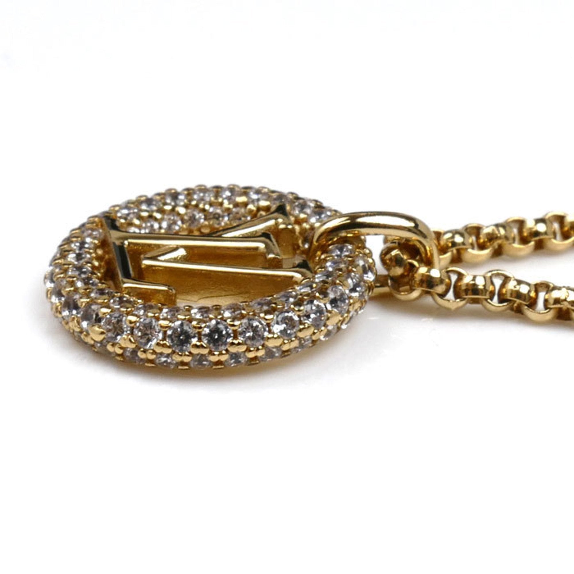 Louise By Night Pendant Necklace Metal With Strass