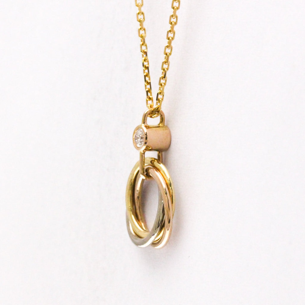 Trinity Pendant Necklace 18K Tricolor Gold