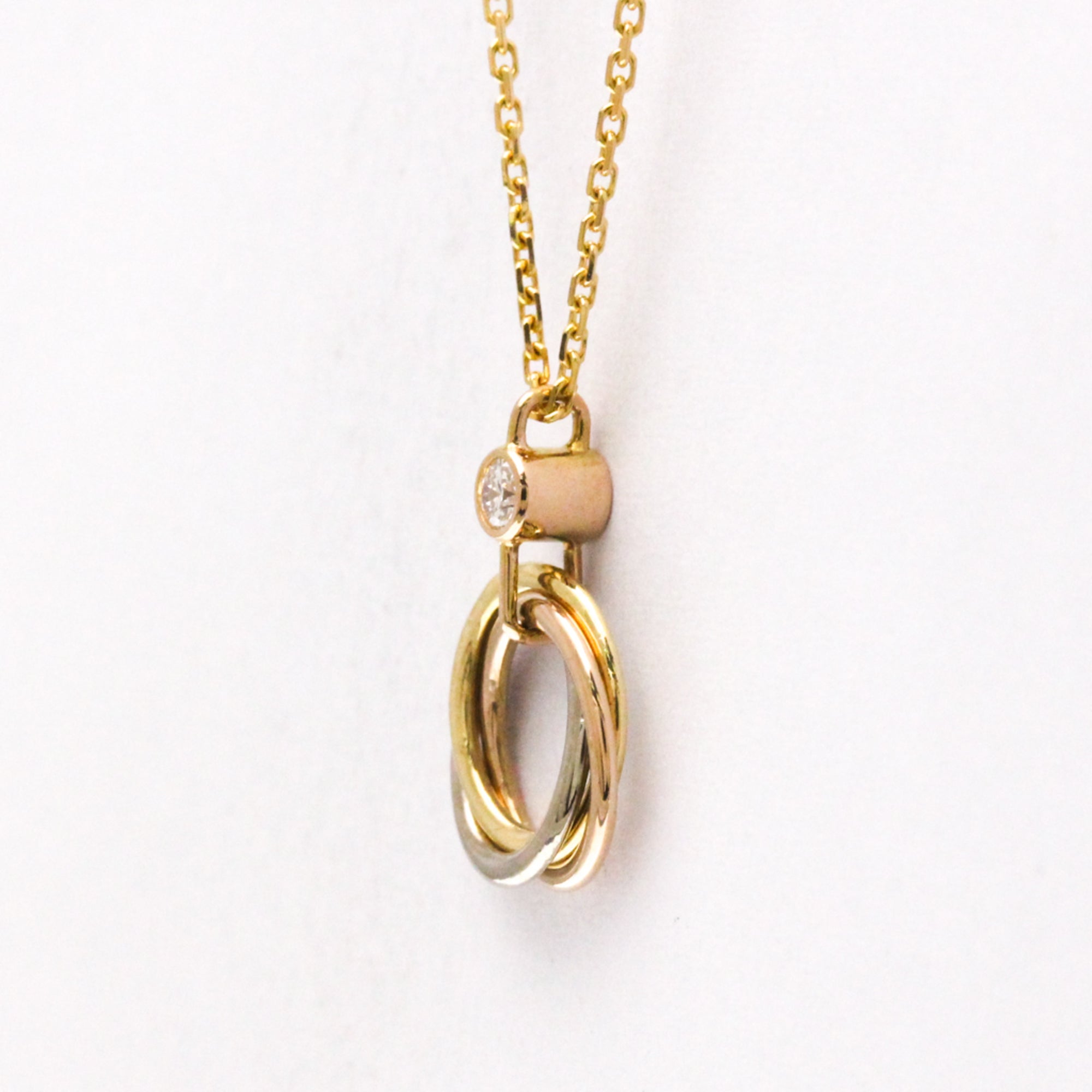 Trinity Pendant Necklace 18K Tricolor Gold