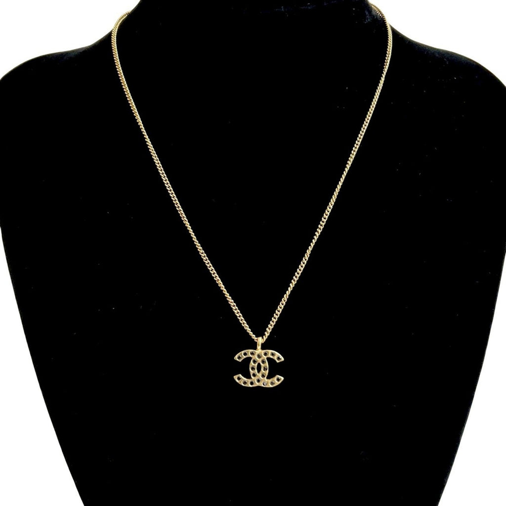 CC Logo Chain Pendant Necklace Metal