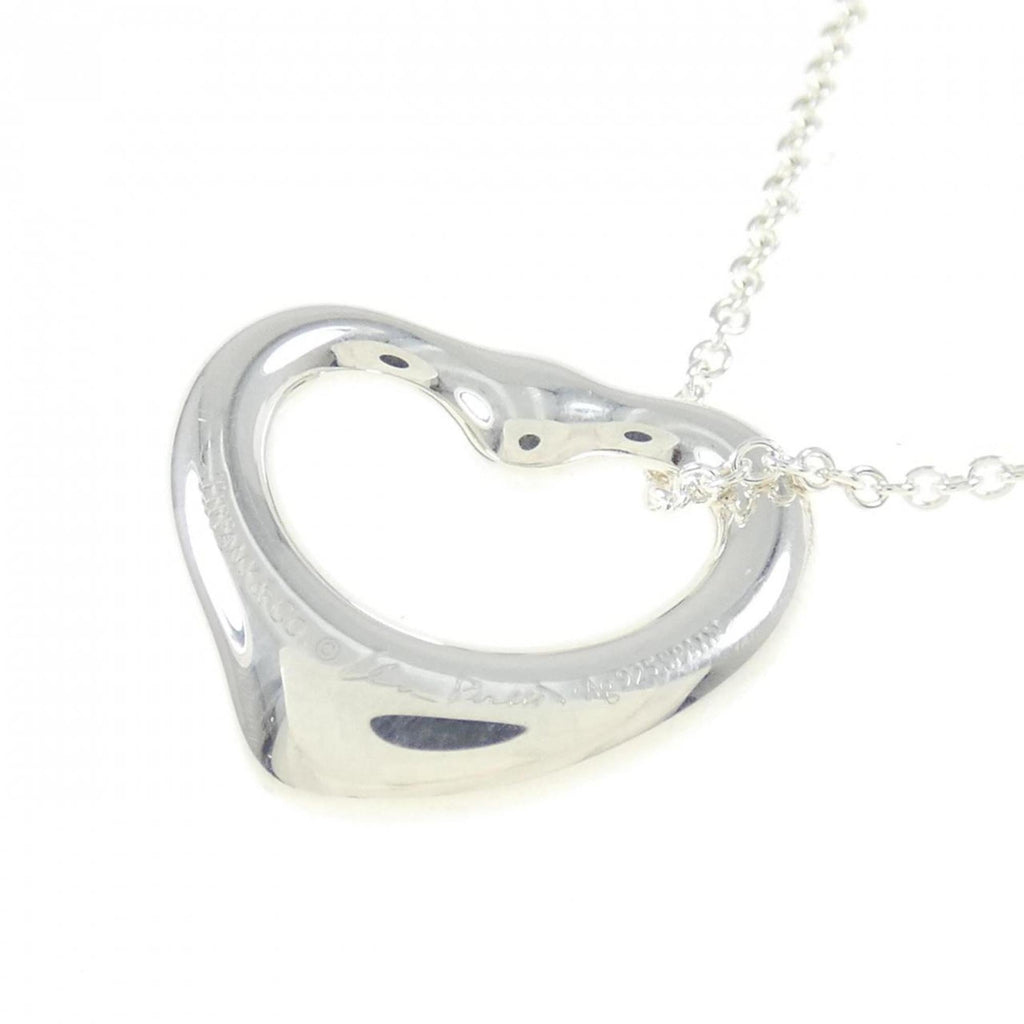 Open Heart Pendant Necklace Sterling Silver 14.8mm