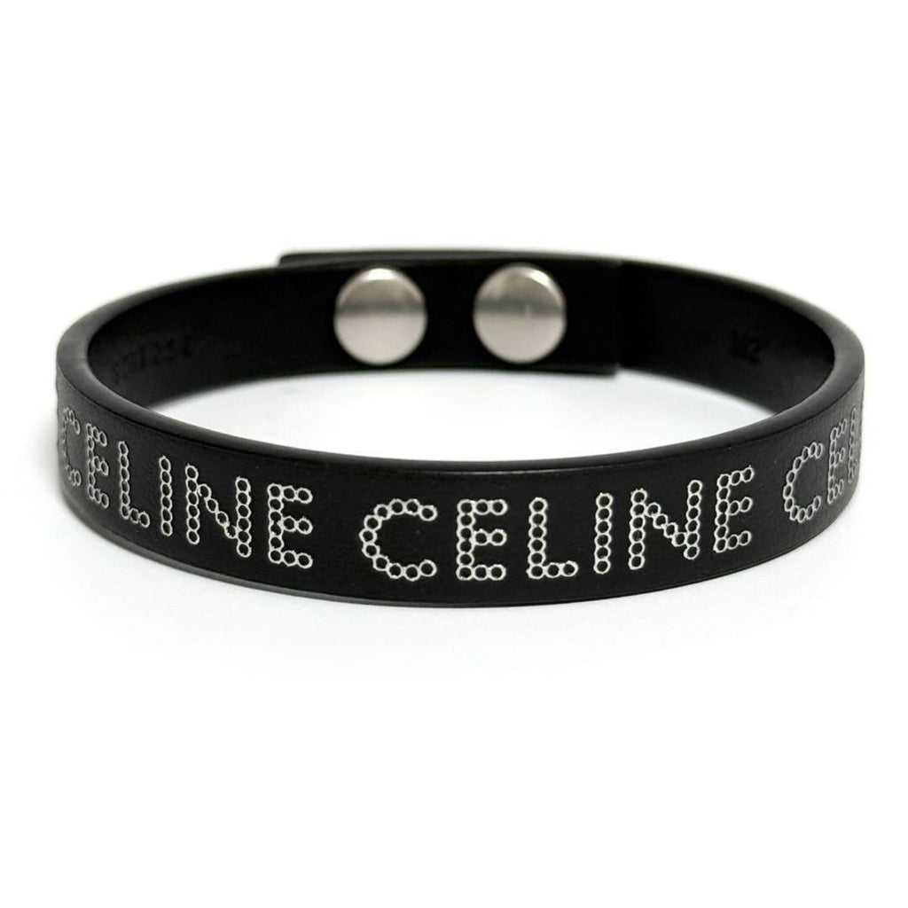 Monochrome Stud Bracelet Leather