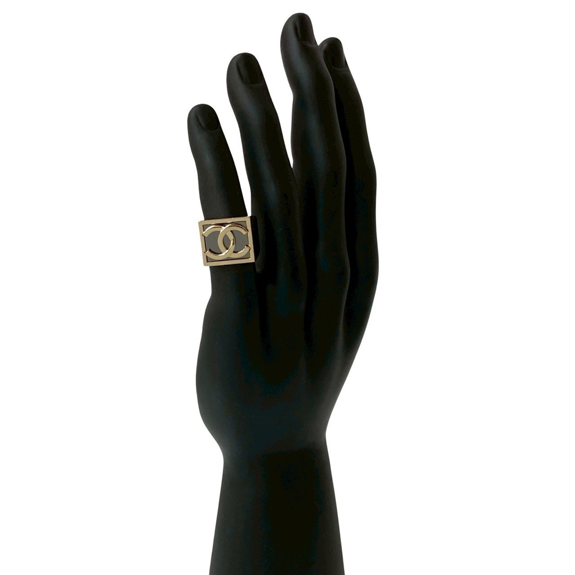 CC Logo Ring Silver-Tone Metal