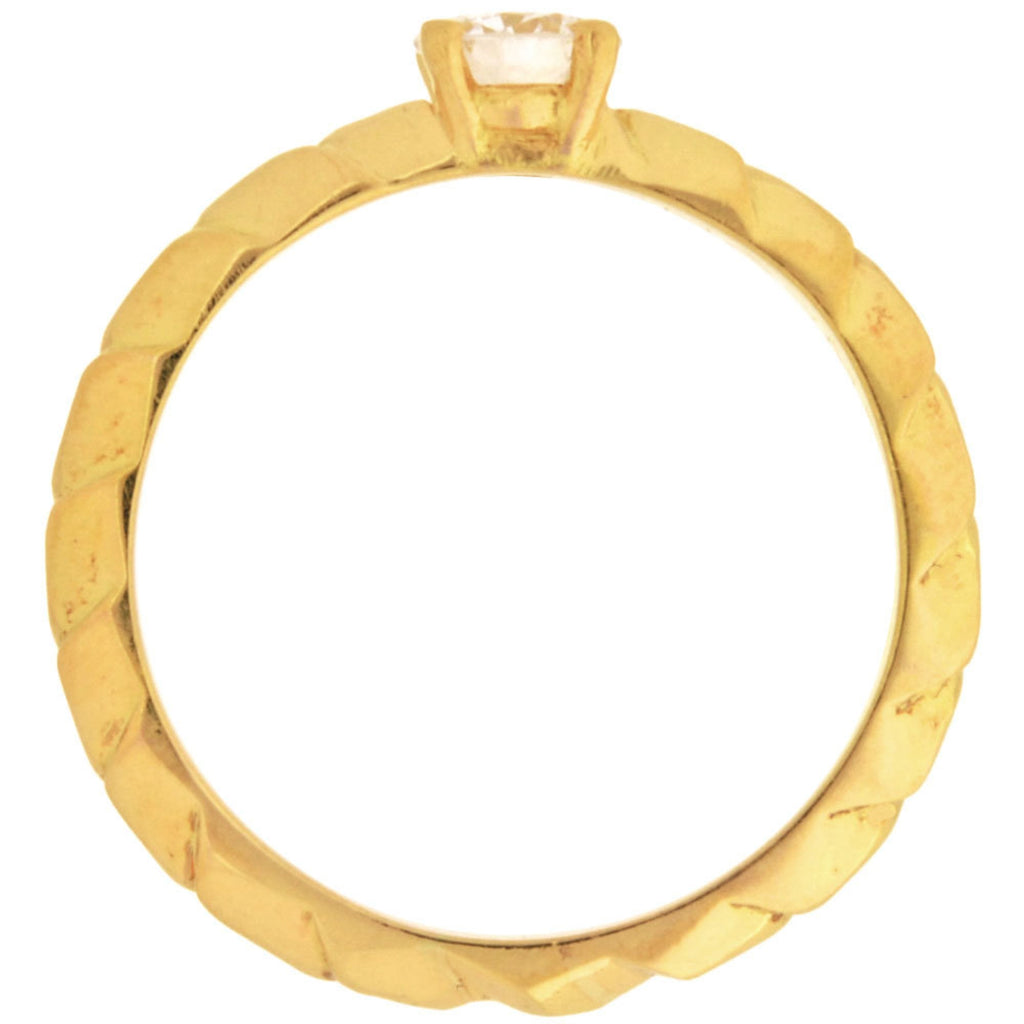 Torsade Ring 18K Yellow Gold with Diamond