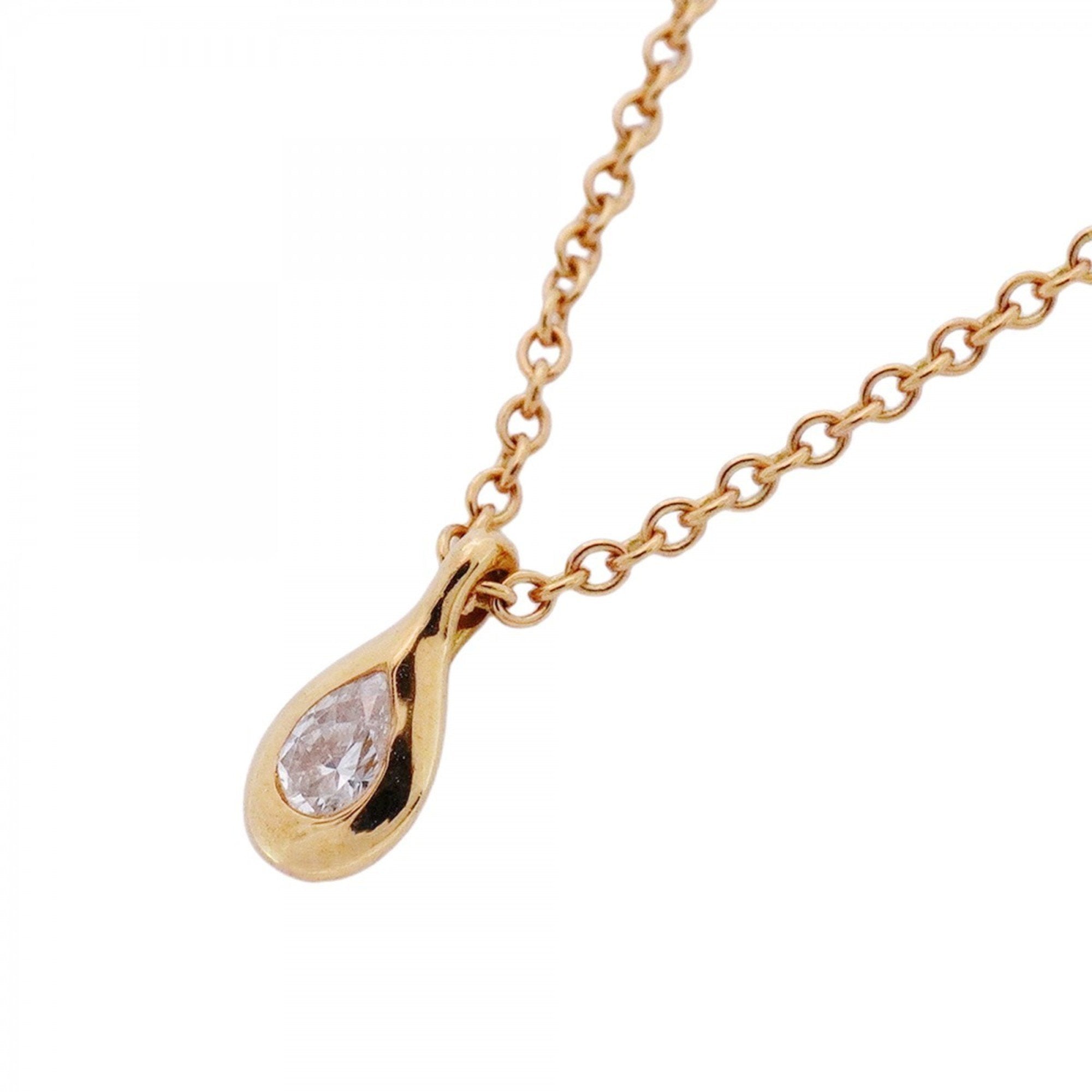 Elsa Peretti Diamonds By The Yard Pendant Necklace 18K Rose Gold and Diamond