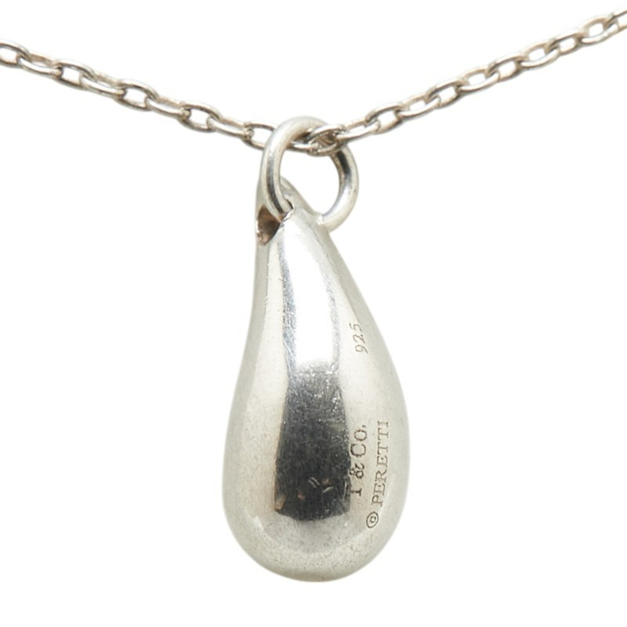 Teardrop Pendant Necklace Sterling Silver