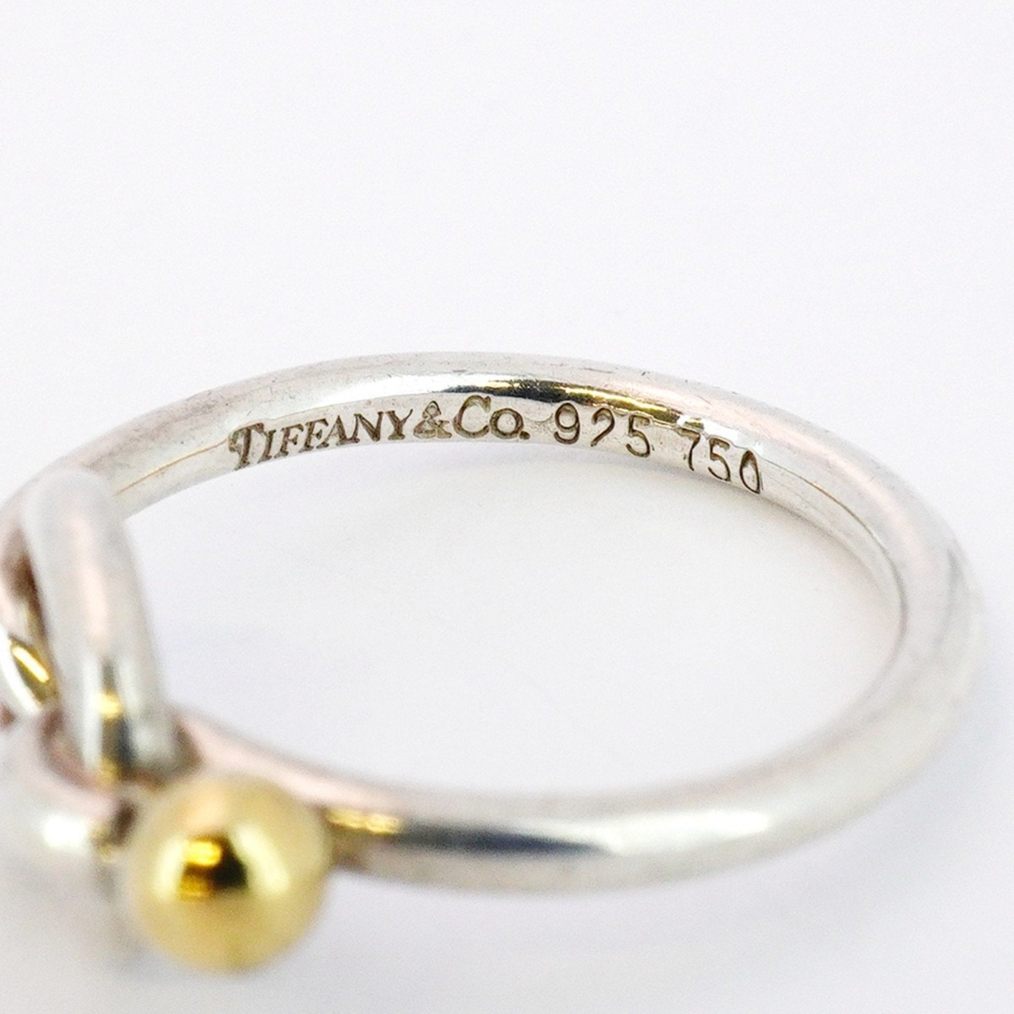 Hook & Eye Ring 18K Yellow Gold and Sterling Silver