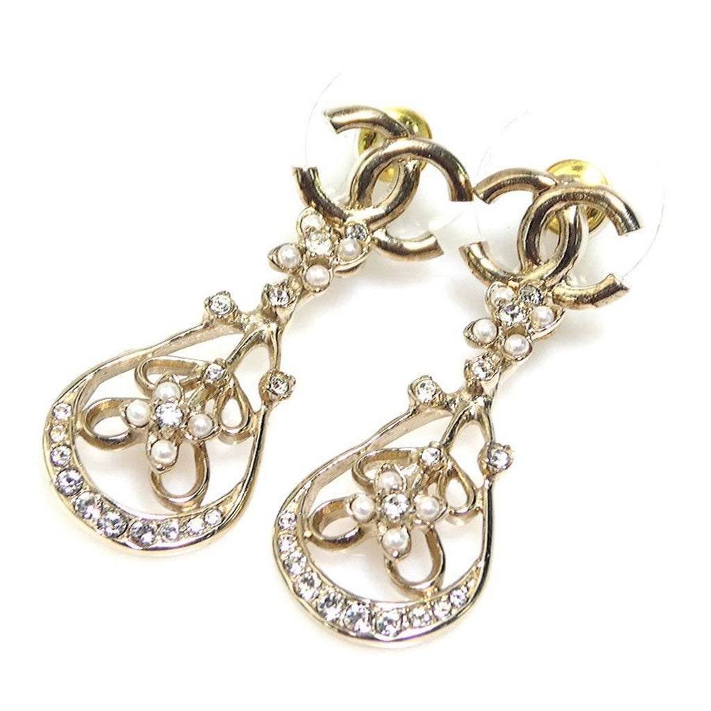 CC Logo Earrings Gold-Tone Metal