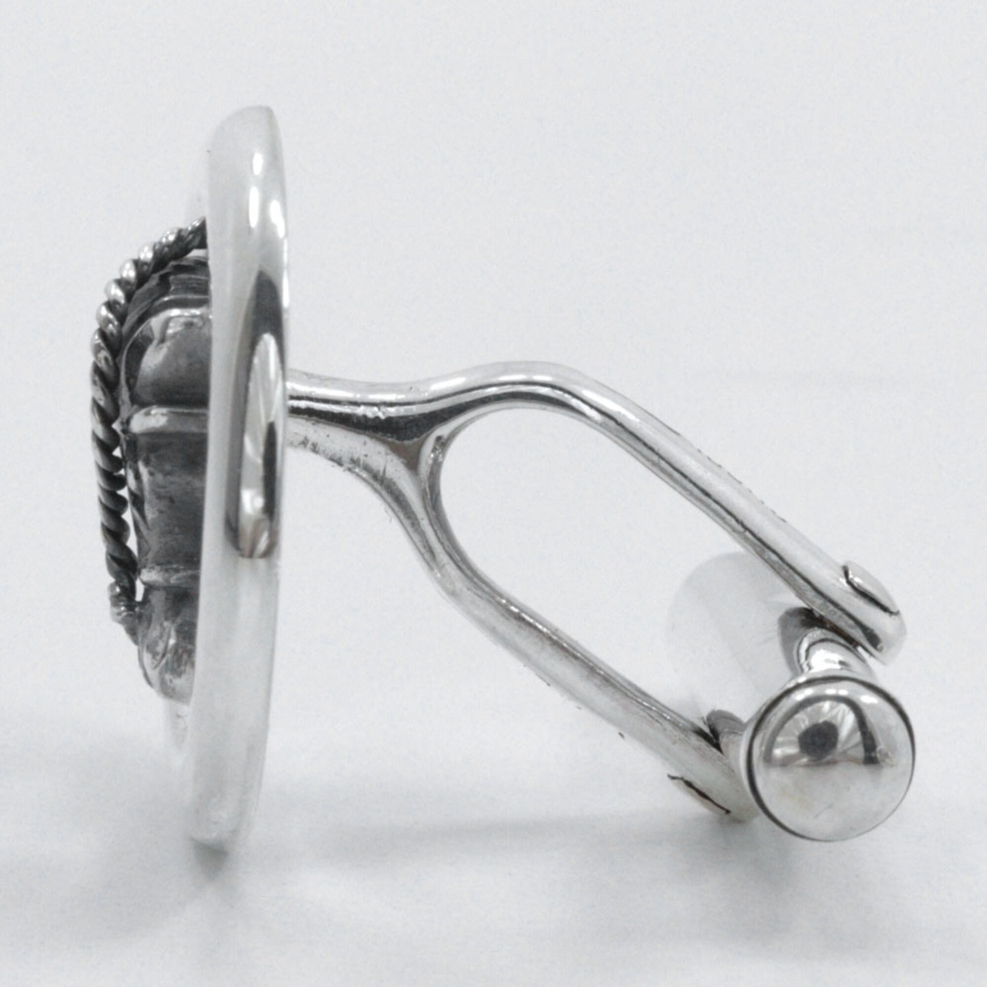 Horse Motif Cufflinks Sterling Silver Bracelet