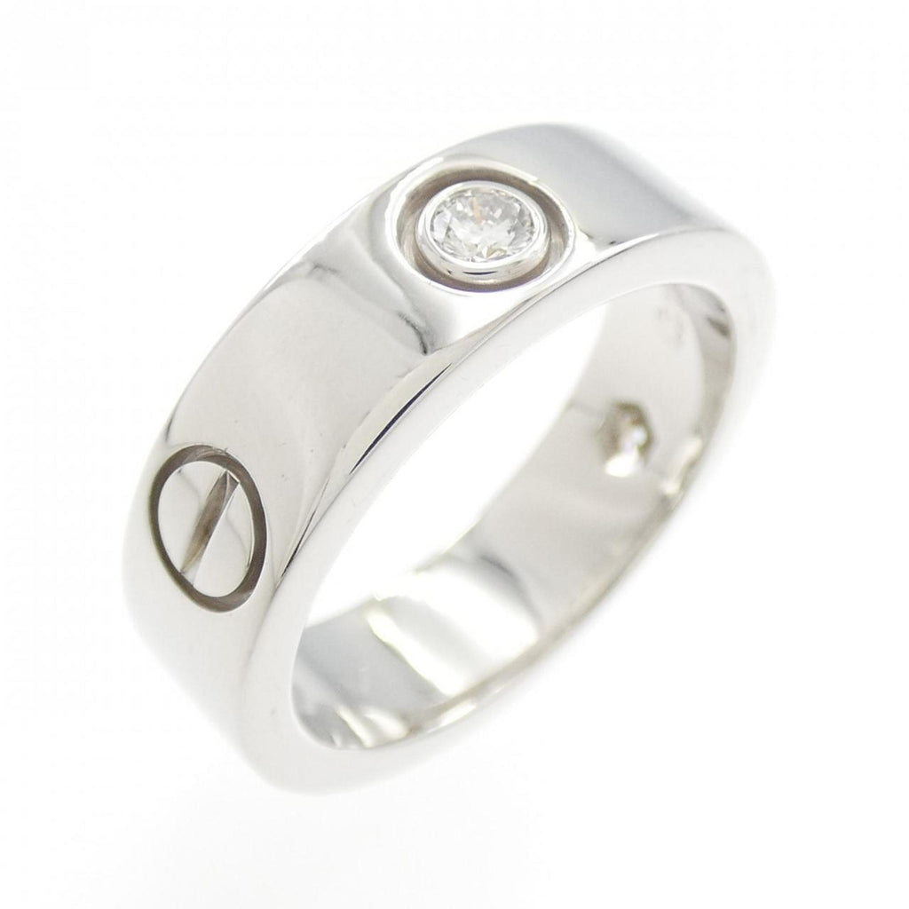 Love Ring 18K White Gold with Diamond