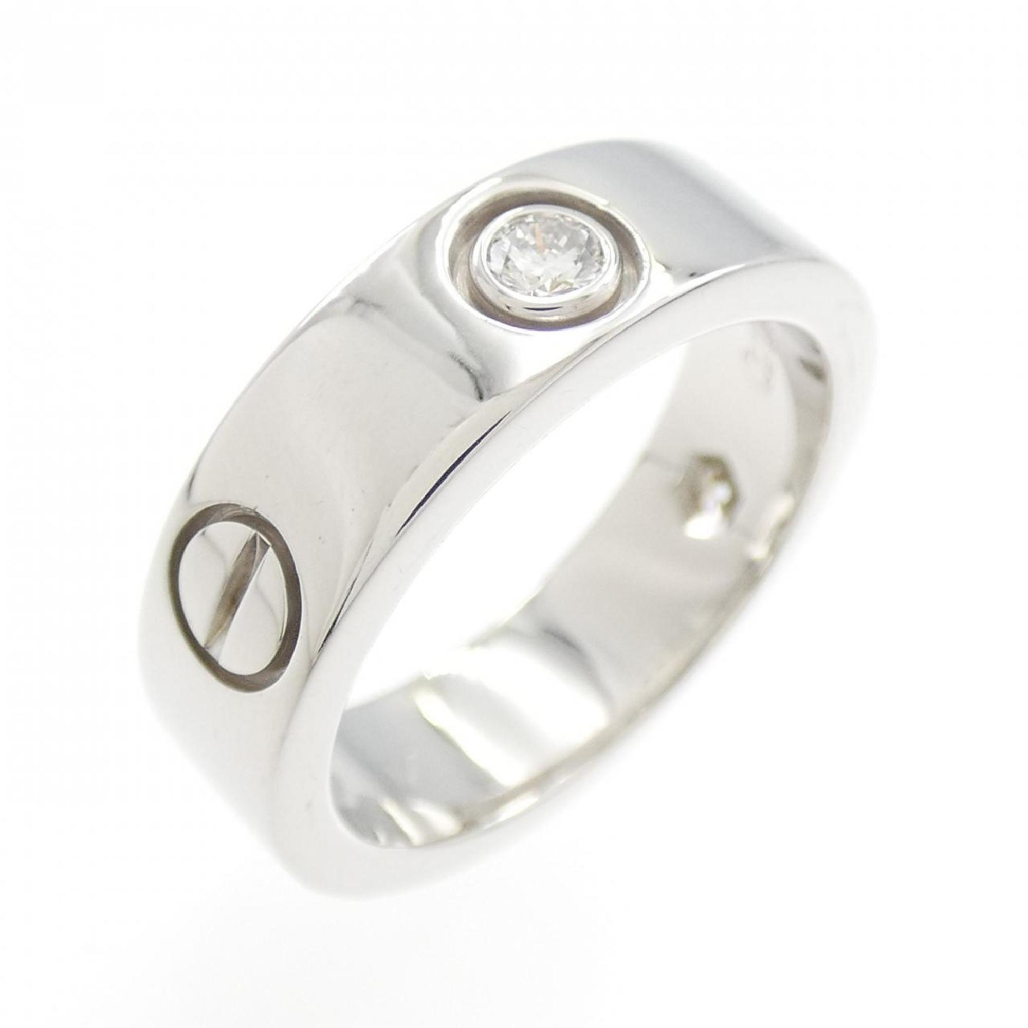 Love Ring 18K White Gold with Diamond