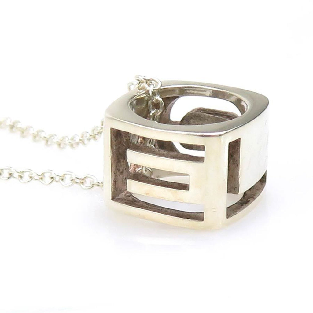 Love Cube Pendant Necklace Sterling Silver