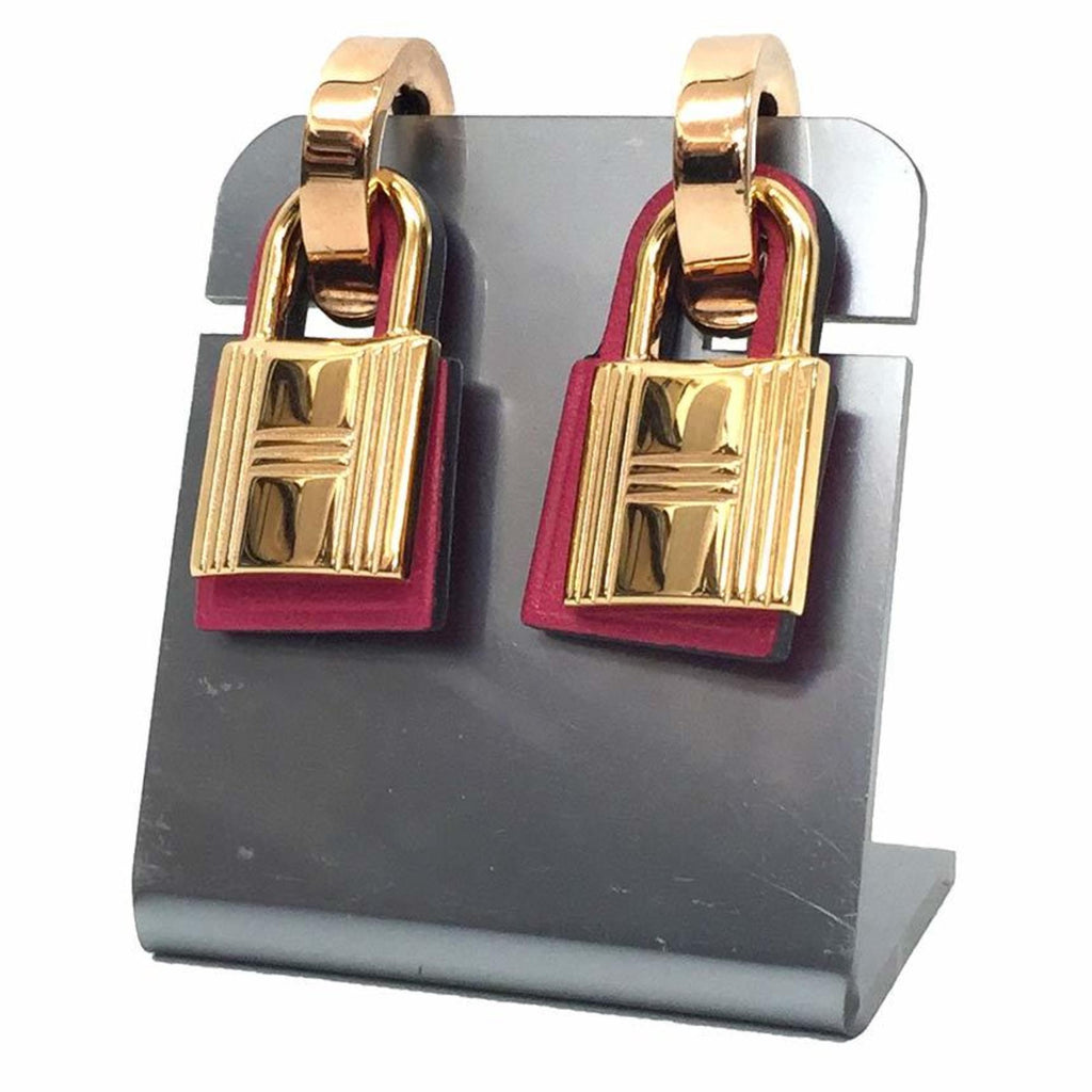Earrings Swift Leather and Rose Gold