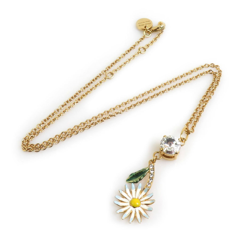 Pendant Necklace Metal Gold and Multi-Color