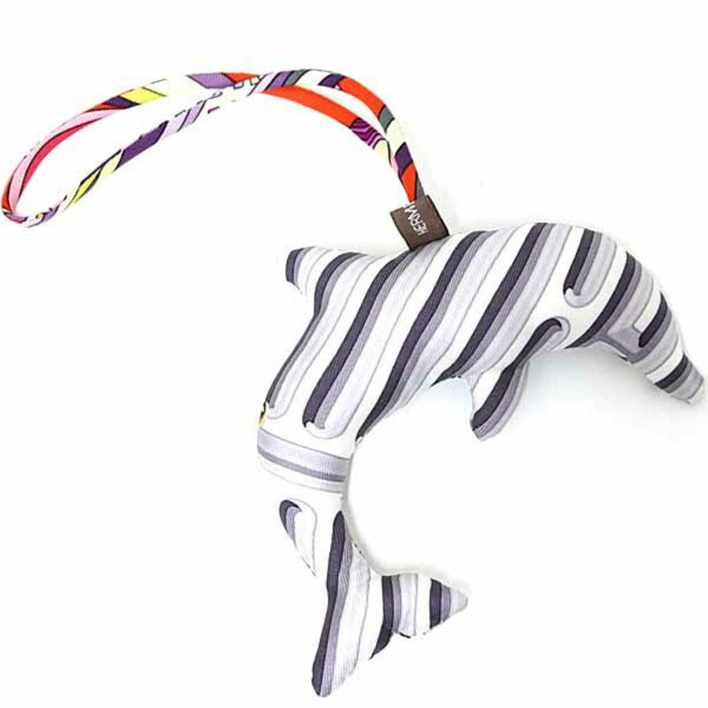 Charm Silk Gray Multicolor Handbag Charm