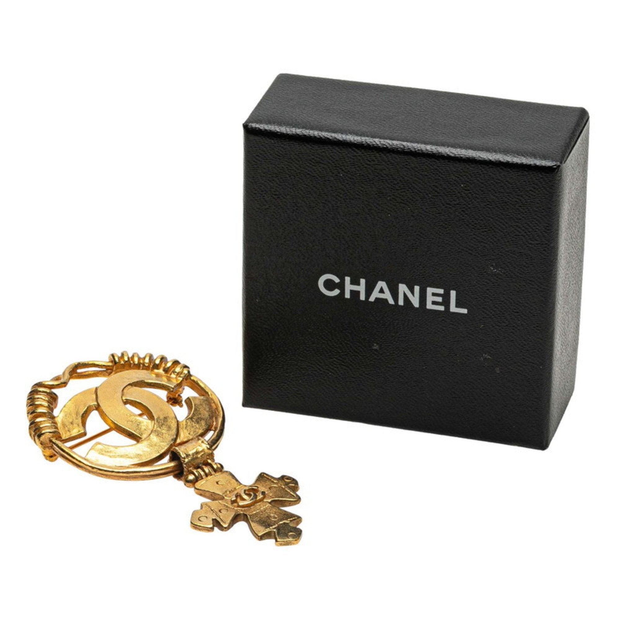 CC Logo Brooch Metal