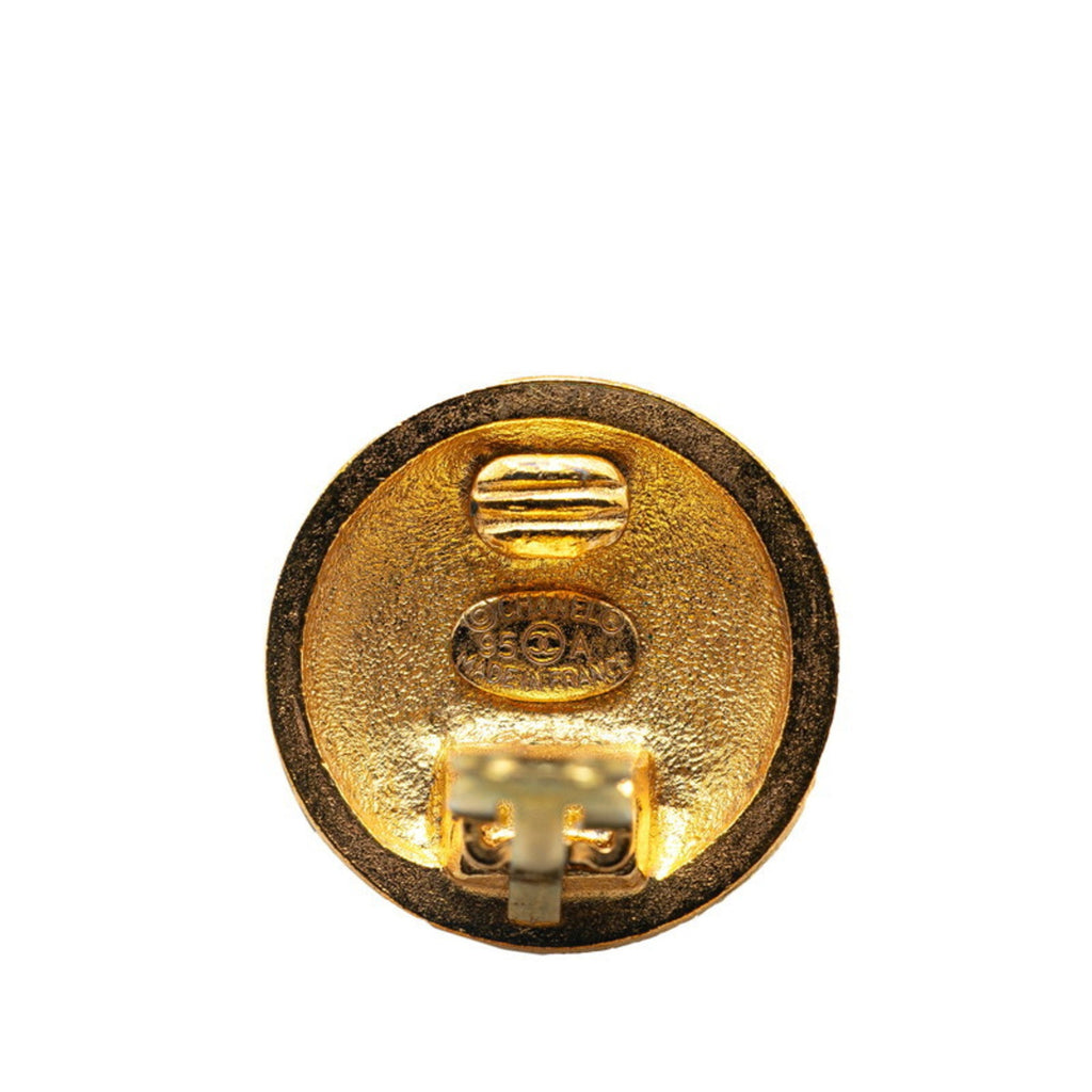 CC Logo Clip-On Earrings Metal Gold-Tone Metal