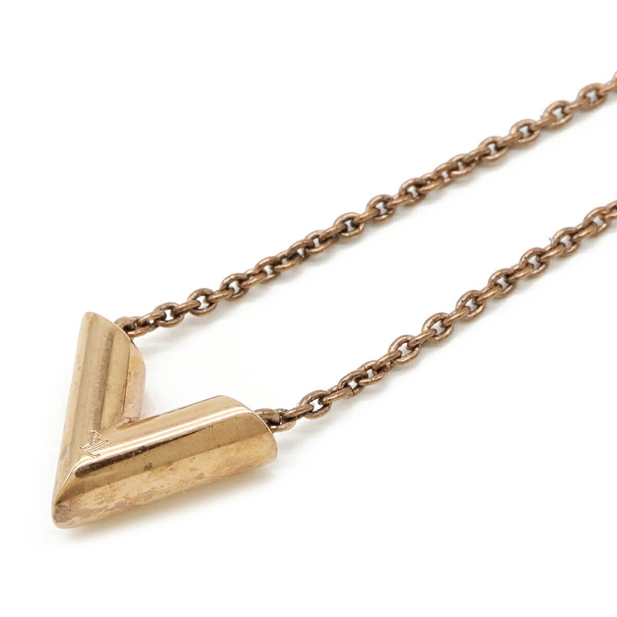 Essential V Pendant Necklace Rose Gold