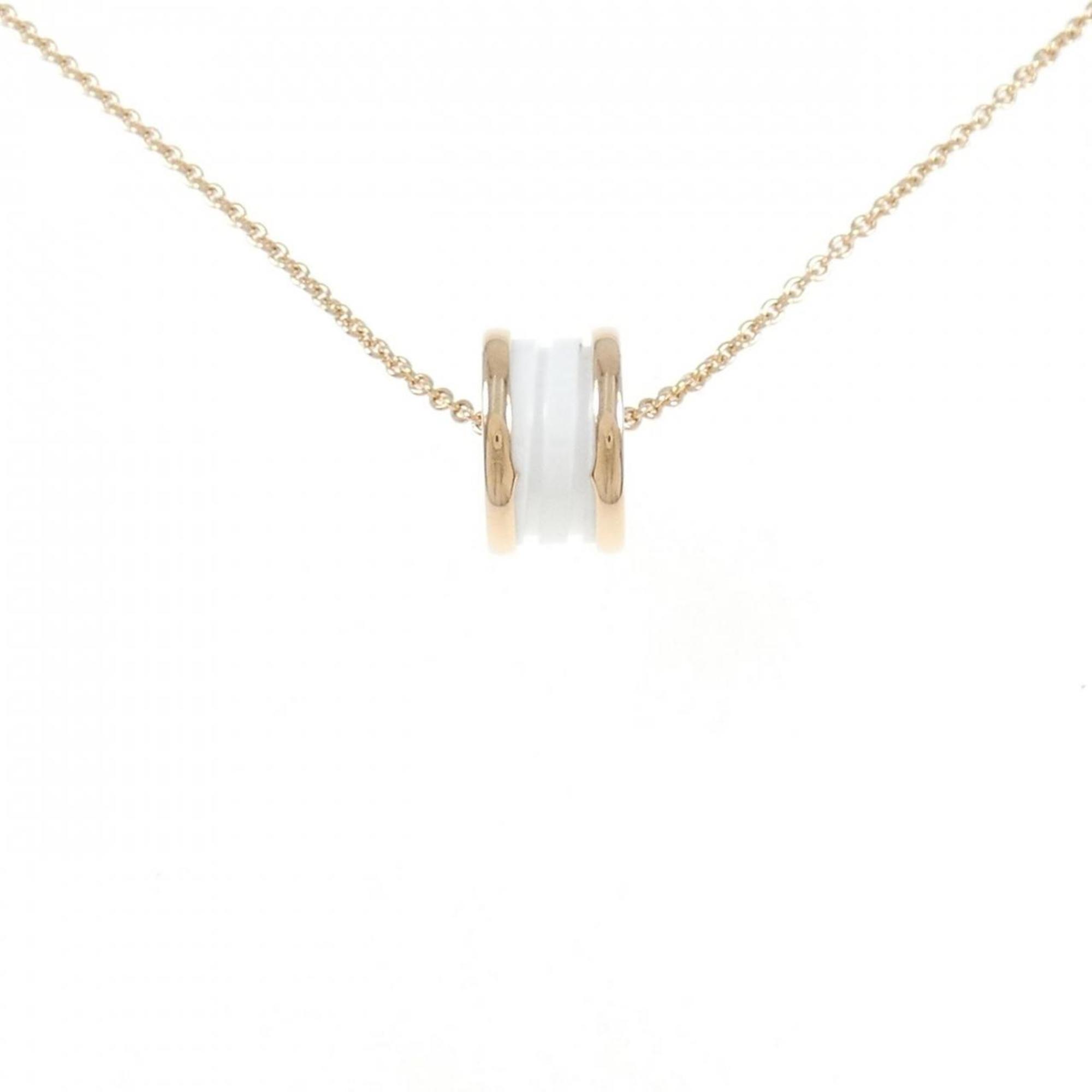 B.Zero1 Pendant Necklace Ceramic and 18K Rose Gold
