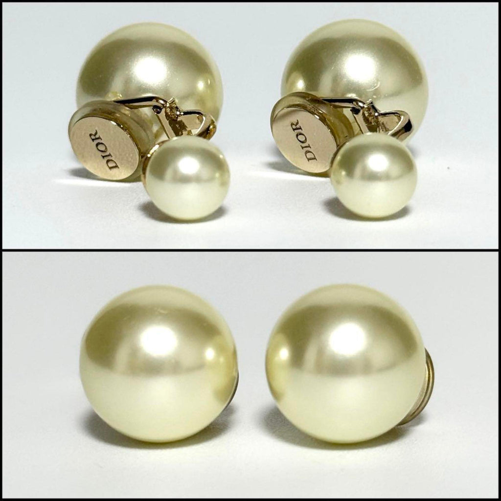 Tribal Clip-On Earrings Artificial Pearl and Metal