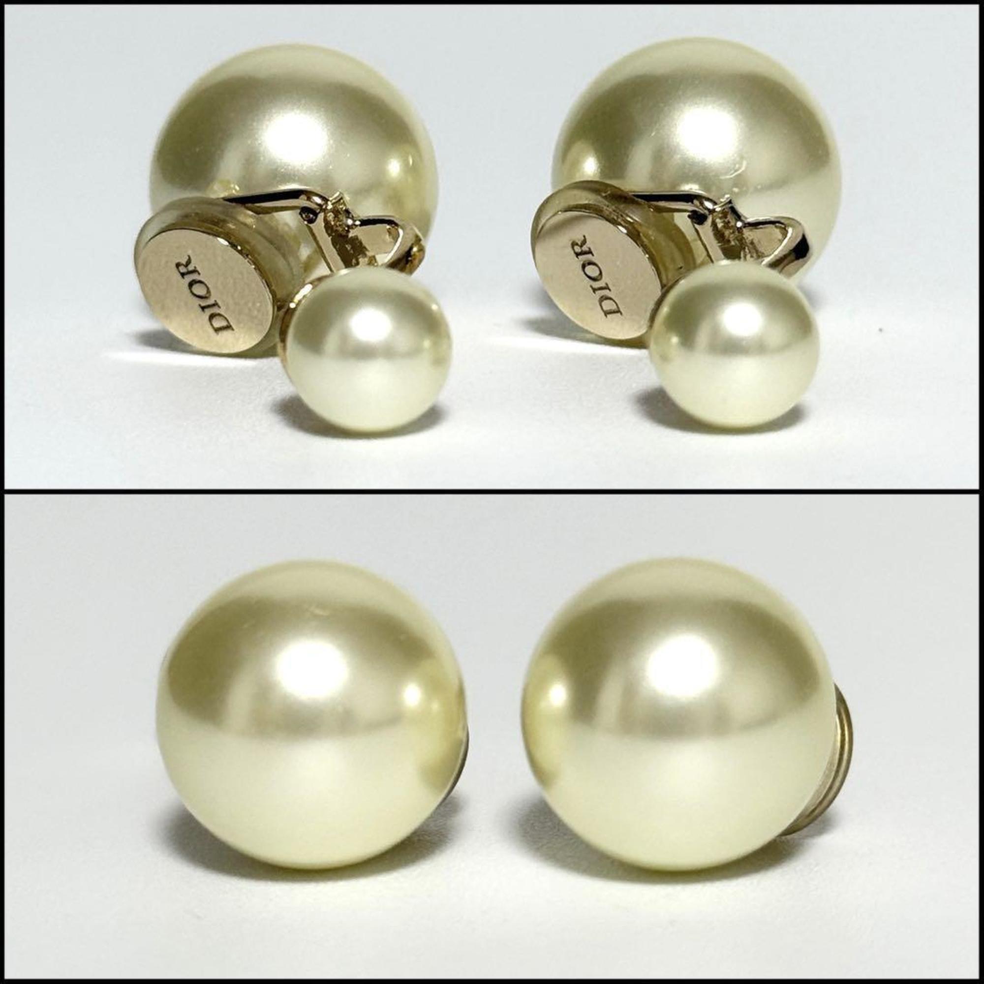 Tribal Clip-On Earrings Artificial Pearl and Metal