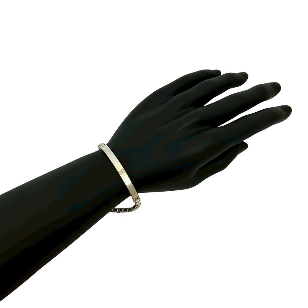 Venetian Link Long ID Bracelet Sterling Silver