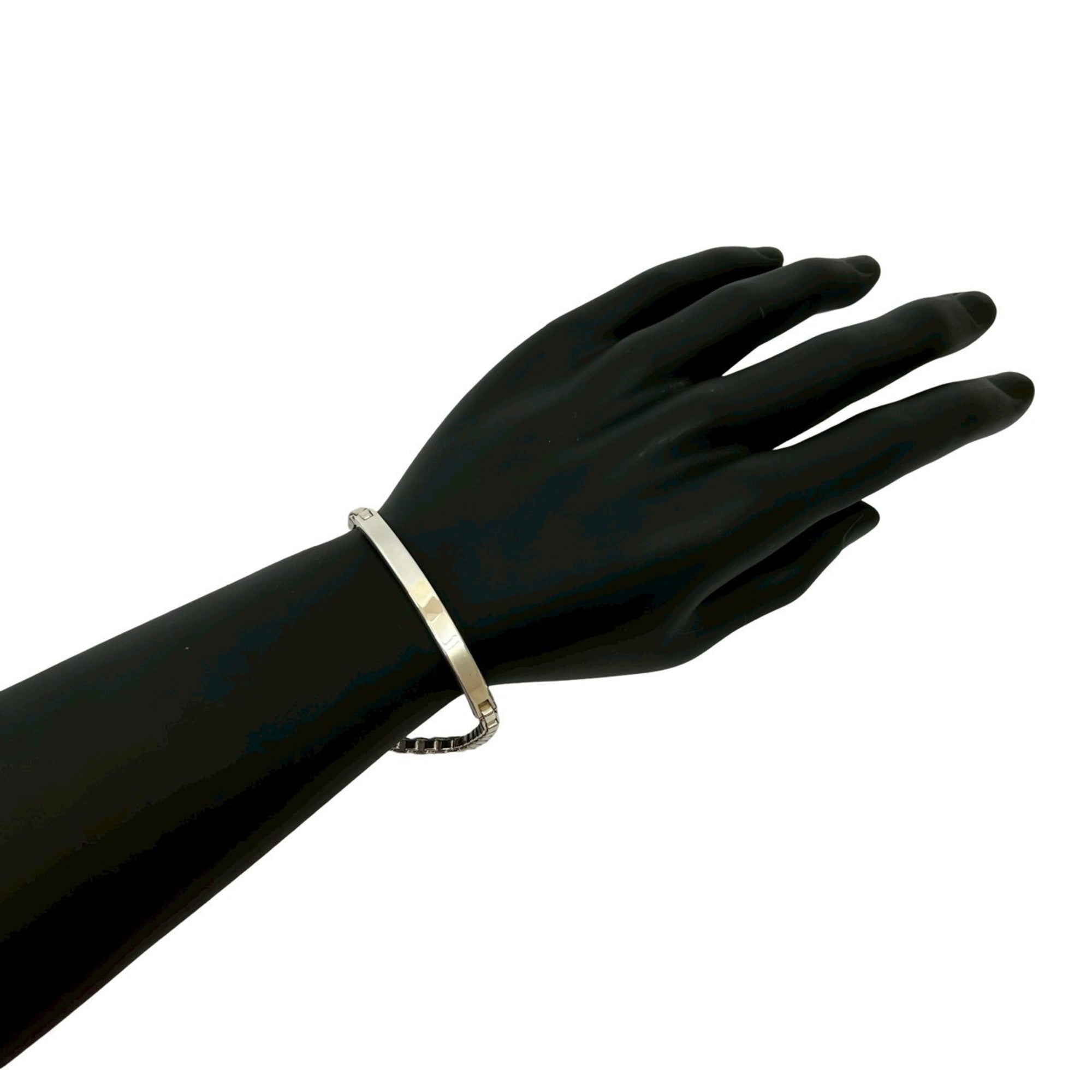 Venetian Link Long ID Bracelet Sterling Silver