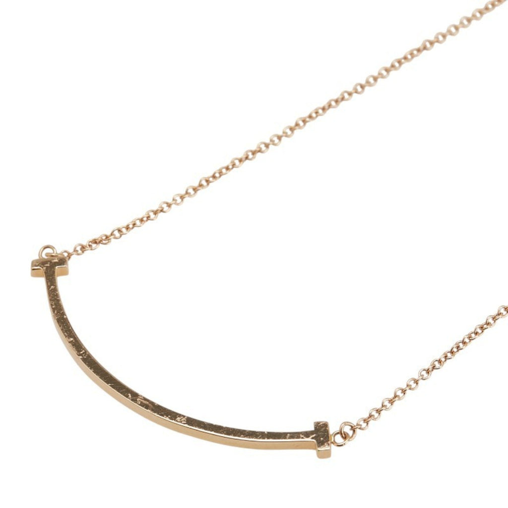 T Smile Pendant Necklace 18K Rose Gold