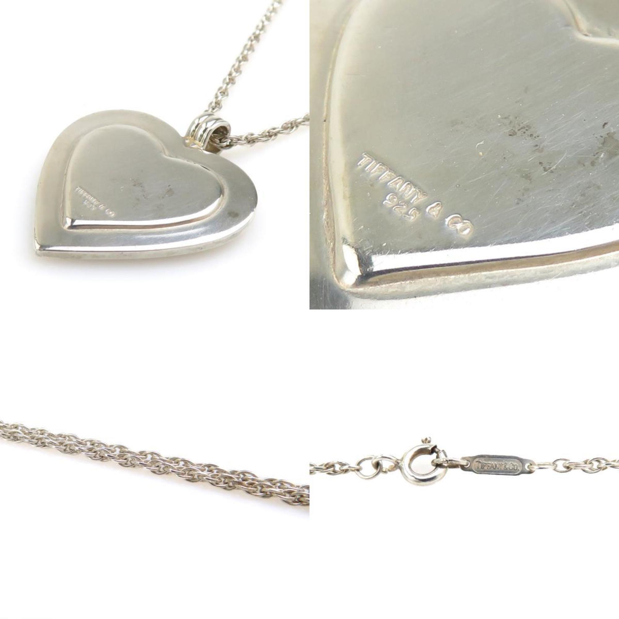 Double Heart Pendant Necklace Sterling Silver